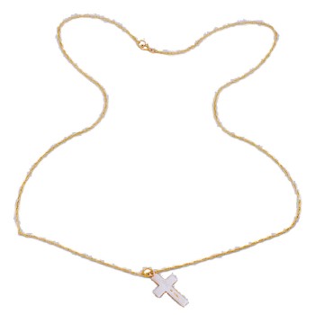 9ct gold 22 inch Cross Pendant with chain